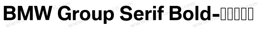 BMW Group Serif Bold字体转换